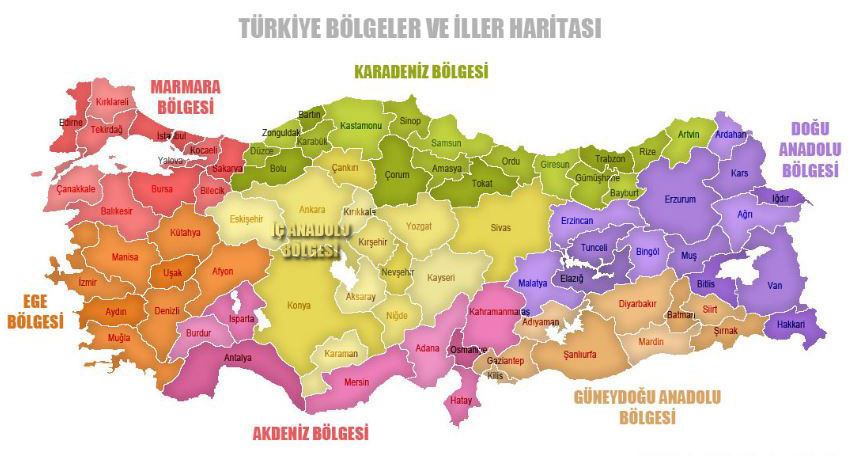 Trkiye Haritas ve Blgeleri zerinden Arama iin Tklaynz